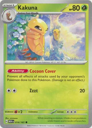 Card: Scarlet & Violet: 151 Singles, Kakuna - 014/165 - Common