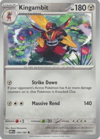 Card: Scarlet & Violet: Obsidian Flames Single, Kingambit - 150/197 - Uncommon