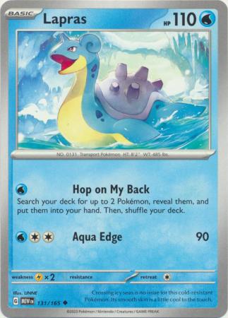 Card: Scarlet & Violet: 151 Singles, Lapras - 131/165 - Uncommon