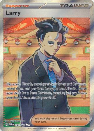 Card: Scarlet & Violet: Paradox Rift Singles, Larry - 235/182 - Full Art Secret Rare