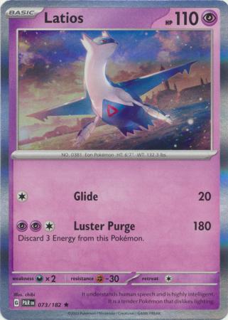Card: Scarlet & Violet: Paradox Rift Singles, Latios - 073/182 - Holo Rare