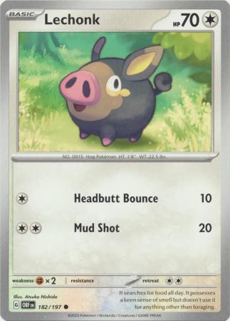 Card: Scarlet & Violet: Obsidian Flames Single, Lechonk - 182/197 - Common