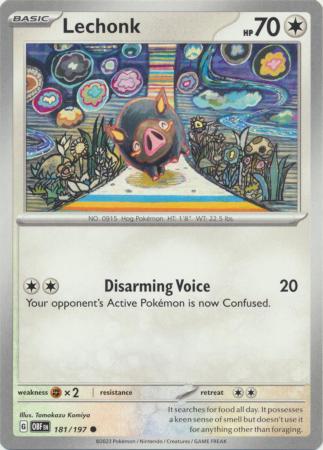 Card: Scarlet & Violet: Obsidian Flames Single, Lechonk - 180/197 - Common