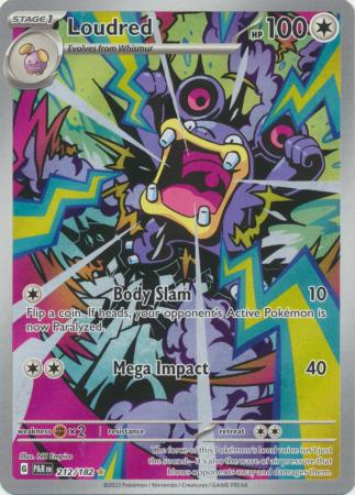 Card: Scarlet & Violet: Paradox Rift Singles, Loudred - 212/182 - Illustration Rare