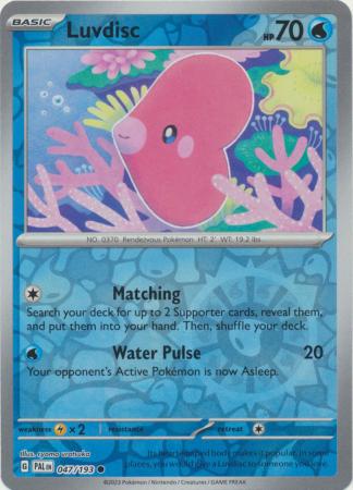 Card: Scarlet & Violet: Paldea Evolved Singles, Luvdisc - 047/193 - Common Reverse Holo