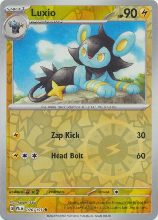 Card: Scarlet & Violet: Paldea Evolved Singles, Luxio - 070/193 - Uncommon Reverse Holo