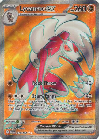 Card: Scarlet & Violet: Paldea Evolved Singles, Lycanroc ex - 241/193 - Full Art Secret Rare