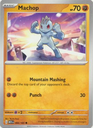 Card: Scarlet & Violet: 151 Singles, Machop - 066/165 - Common