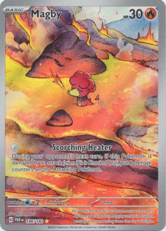 Card: Scarlet & Violet: Paradox Rift Singles, Magby - 186/182 - Illustration Rare