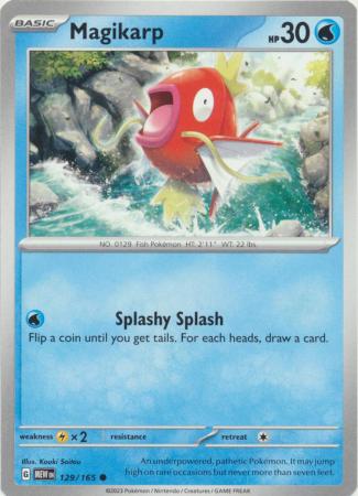 Card: Scarlet & Violet: 151 Singles, Magikarp - 129/165 - Common