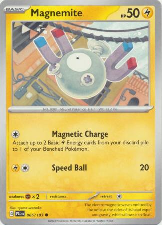 Card: Scarlet & Violet: Paldea Evolved Singles, Magnemite - 065/193 - Common
