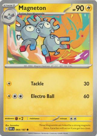 Card: Scarlet & Violet: Obsidian Flames Single, Magneton - 064/197 - Common