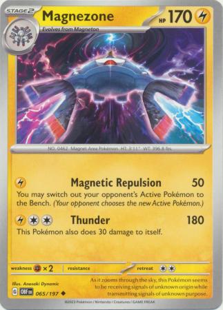 Card: Scarlet & Violet: Obsidian Flames Single, Magnezone - 065/197 - Uncommon