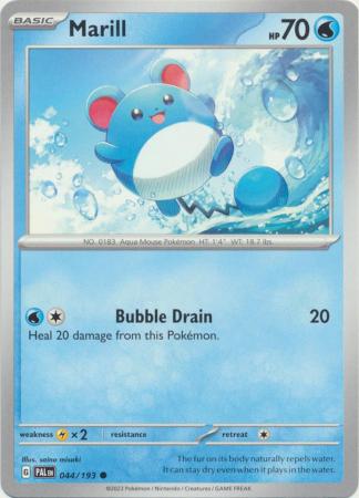 Card: Scarlet & Violet: Paldea Evolved Singles, Marill - 044/193 - Common