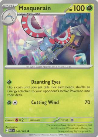 Card: Scarlet & Violet: Paradox Rift Singles, Masquerain - 002/182 - Uncommon