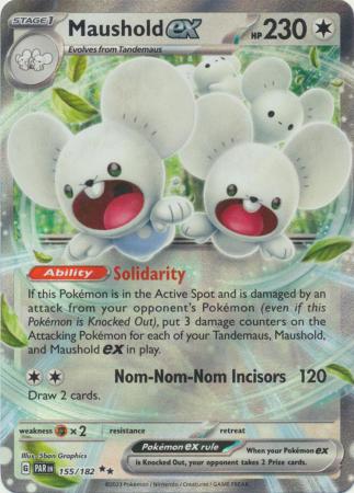 Card: Scarlet & Violet: Paradox Rift Singles, Maushold ex - 155/182 - Ultra Rare