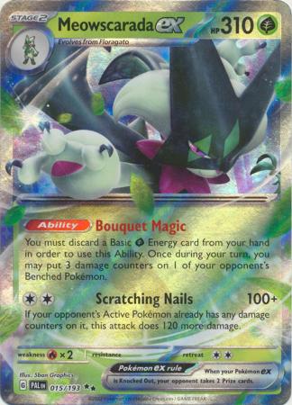 Card: Scarlet & Violet: Paldea Evolved Singles, Meowscarada ex - 015/193 - Ultra Rare