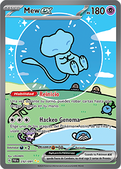 Mew EX- 232/091 - Special Illustration Rare EN ESPAÑOL SV: Paldean Fates