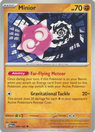 Card: Scarlet & Violet: Paradox Rift Singles, Minior - 099/182 - Uncommon