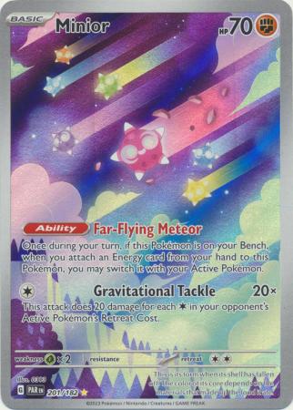 Card: Scarlet & Violet: Paradox Rift Singles, Minior - 201/182 - Illustration Rare