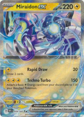 Card: Scarlet & Violet: Obsidian Flames Single, Miraidon ex - 079/197 - Ultra Rare