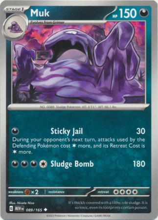 Card: Scarlet & Violet: 151 Singles, Muk - 089/165 - Uncommon