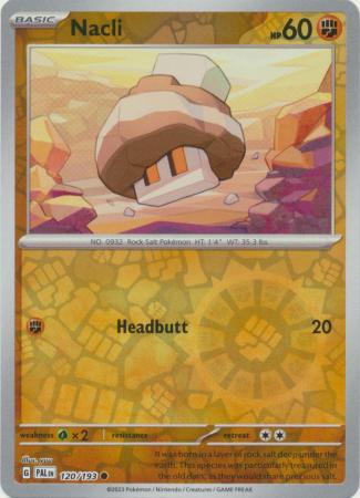 Card: Scarlet & Violet: Paldea Evolved Singles, Nacli - 120/193 - Common Reverse Holo