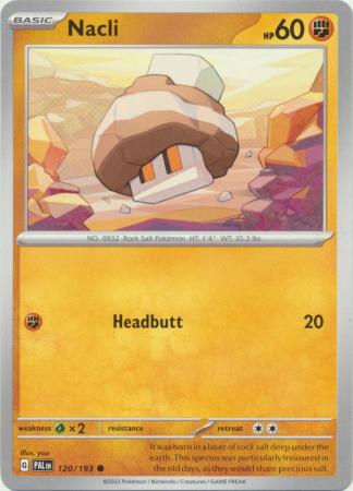 Card: Scarlet & Violet: Paldea Evolved Singles, Nacli - 120/193 - Common