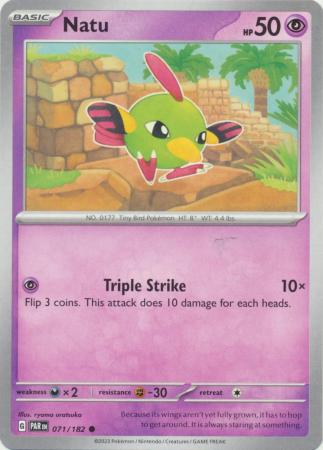 Card: Scarlet & Violet: Paradox Rift Singles, Natu - 071/182 - Common