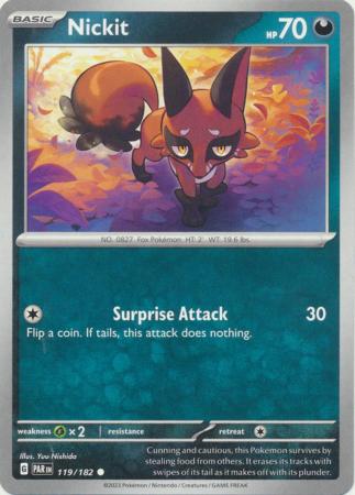 Card: Scarlet & Violet: Paradox Rift Singles, Nickit - 119/182 - Common