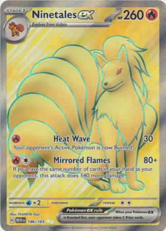 Card: Scarlet & Violet: 151 Singles, Ninetales ex - 186/165 - Full Art Secret Rare