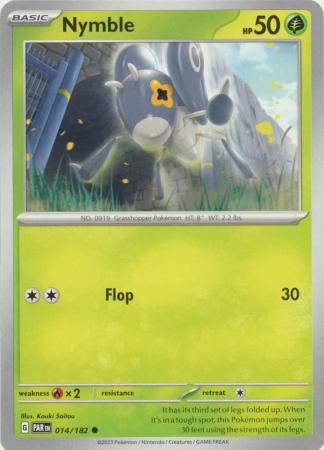 Card: Scarlet & Violet: Paradox Rift Singles, Nymble - 014/182 - Common