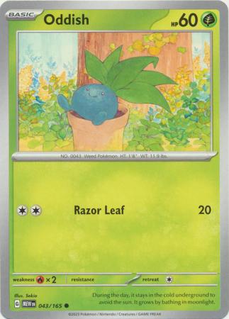 Card: Scarlet & Violet: 151 Singles, Oddish - 043/165 - Common