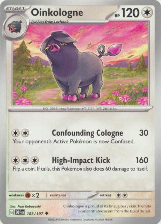Card: Scarlet & Violet: Obsidian Flames Single, Oinkologne - 183/197 - Uncommon