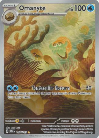 Card: Scarlet & Violet: 151 Singles, Omanyte - 180/165 - Illustration Rare