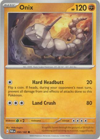 Card: Scarlet & Violet: Paradox Rift Singles, Onix - 090/182 - Common