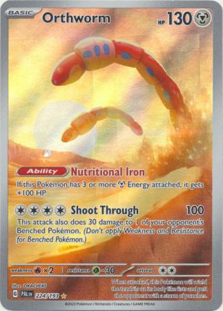 Card: Scarlet & Violet: Paldea Evolved Singles, Orthworm - 224/193 - Illustration Rare