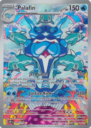 Card: Scarlet & Violet: Obsidian Flames Single, Palafin - 200/197 - Illustration Rare