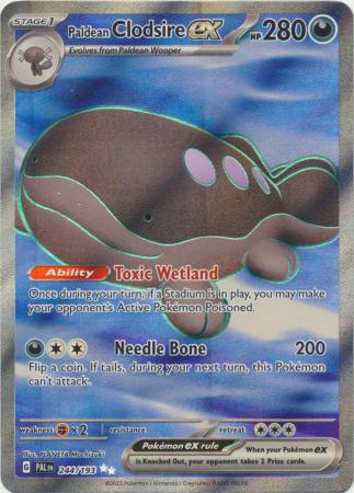 Card: Scarlet & Violet: Paldea Evolved Singles, Paldean Clodsire ex - 244/193 - Full Art Secret Rare