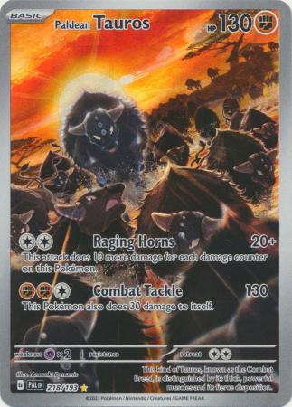 Card: Scarlet & Violet: Paldea Evolved Singles, Paldean Tauros - 218/193 - Illustration Rare