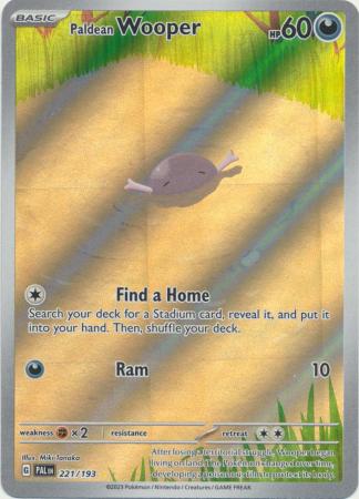 Card: Scarlet & Violet: Paldea Evolved Singles, Paldean Wooper - 221/193 - Illustration Rare