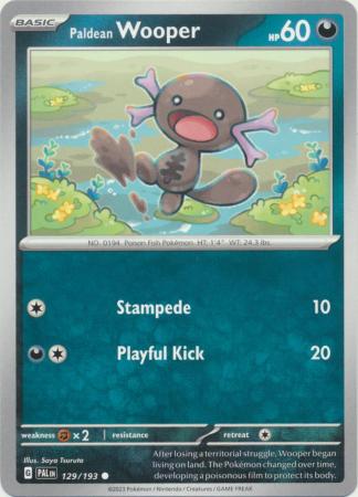 Card: Scarlet & Violet: Paldea Evolved Singles, Paldean Wooper - 129/193 - Common