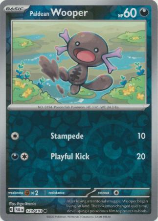 Card: Scarlet & Violet: Paldea Evolved Singles, Paldean Wooper - 129/193 - Common Reverse Holo