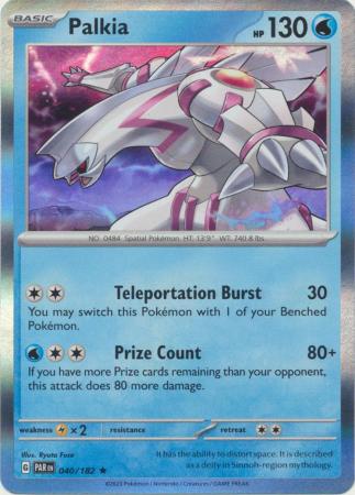 Card: Scarlet & Violet: Paradox Rift Singles, Palkia - 040/182 - Holo Rare