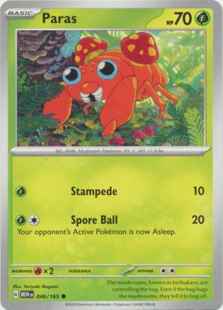 Card: Scarlet & Violet: 151 Singles, Paras - 046/165 - Common