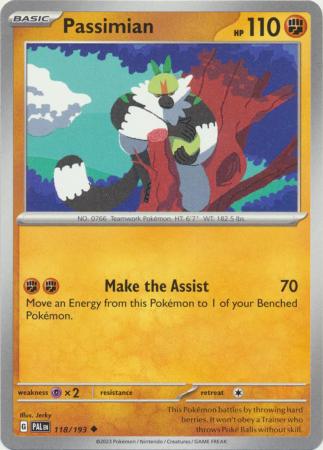 Card: Scarlet & Violet: Paldea Evolved Singles, Passimian - 118/193 - Uncommon