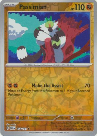 Card: Scarlet & Violet: Paldea Evolved Singles, Passimian - 118/193 - Uncommon Reverse Holo
