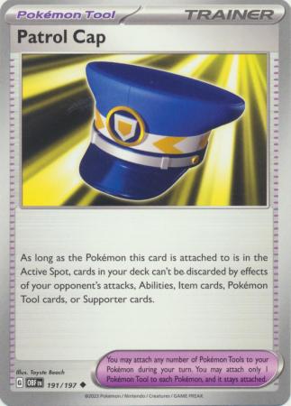 Card: Scarlet & Violet: Obsidian Flames Single, Patrol Cap - 191/197 - Uncommon