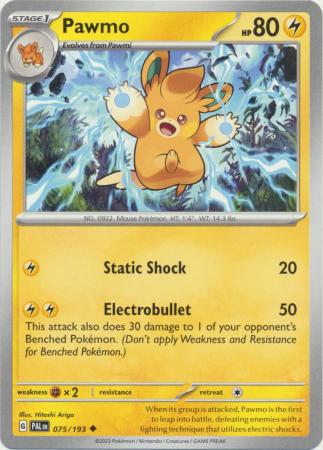 Card: Scarlet & Violet: Paldea Evolved Singles, Pawmo - 075/193 - Uncommon