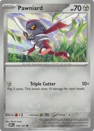 Card: Scarlet & Violet: Obsidian Flames Single, Pawniard - 148/197 - Common